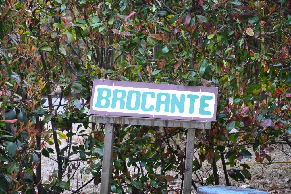 Enseigne en métal BROCANTE, Enlèvement