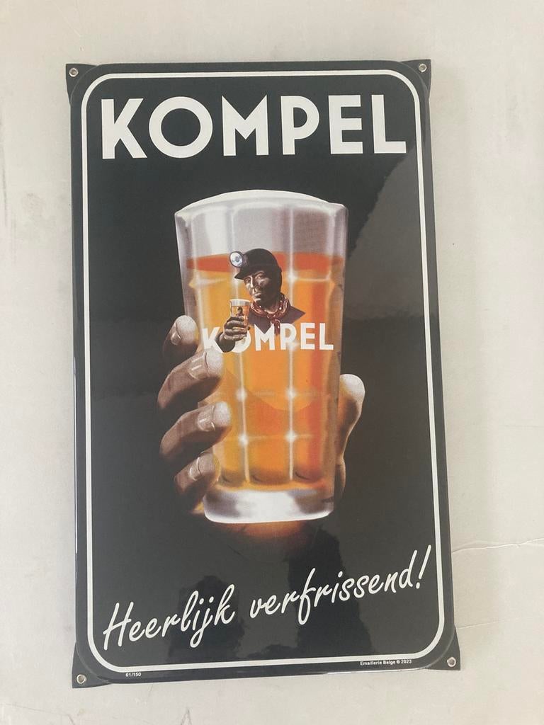 Emaille kompel bord nieuw, Verzamelen, Ophalen, Nieuw, Reclamebord