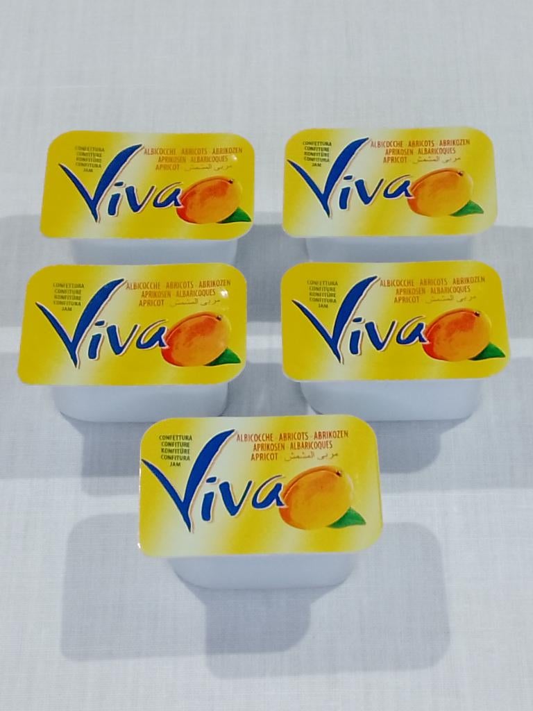 Viva Abrikozenconfituur 30g – 5 x – Ongeopend, Enlèvement