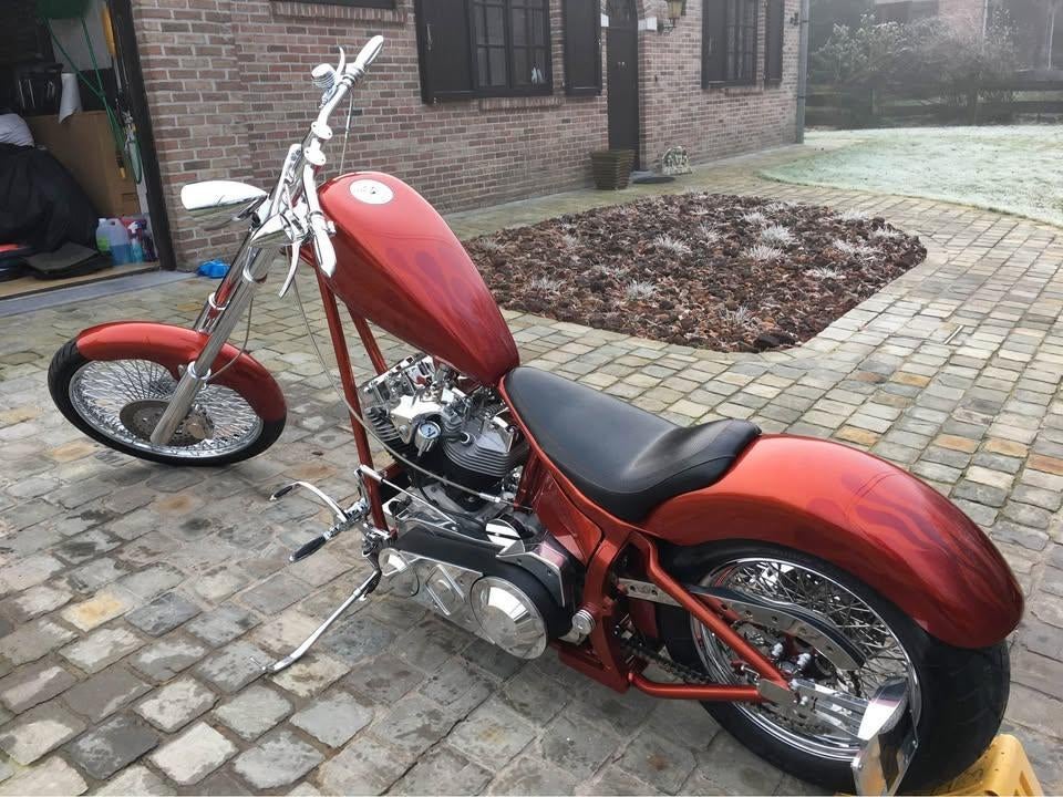 Harley shovel, Motos, Motos | Harley-Davidson, Chopper, Particulier