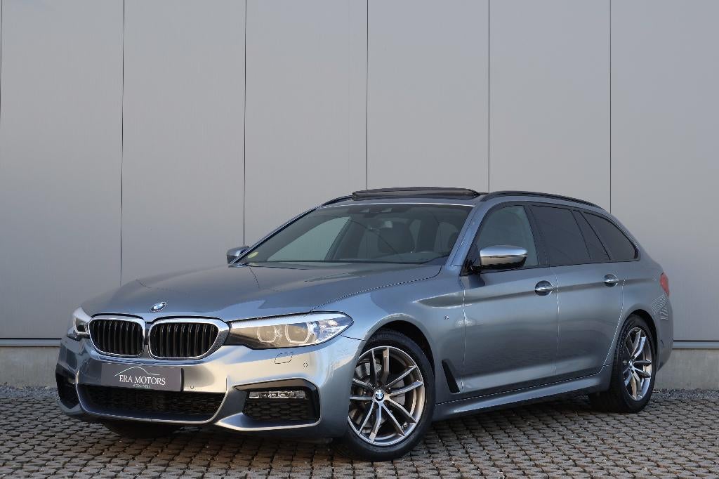 BMW 520 Touring 520 dA M Pack Pano Leer Camera Garantie *, Autos, BMW, Cuir, Argent ou Gris, Euro 6, Entreprise
