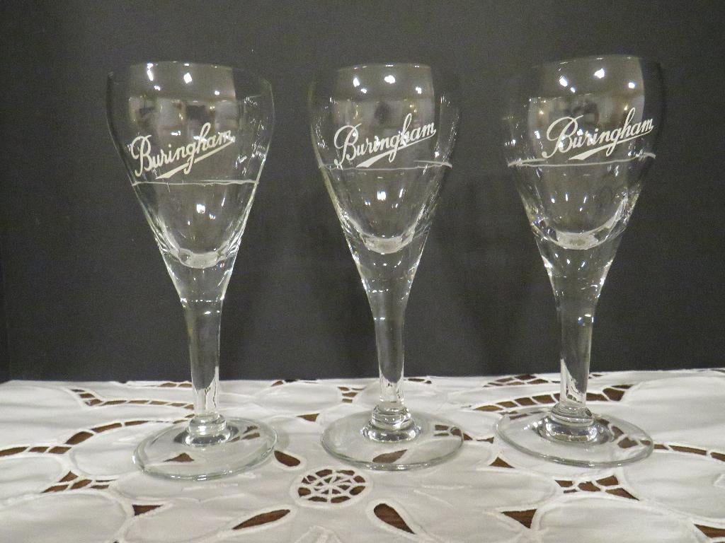 3 verres ancien BURINGHAM, Enlèvement ou Envoi