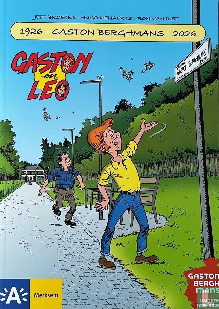 GEZOCHT :Strip Gaston en Leo ter ere van 100 jaar Gaston, Boeken, Stripverhalen, Eén stripboek, Verzenden, Zo goed als nieuw, Jeff Broeckx