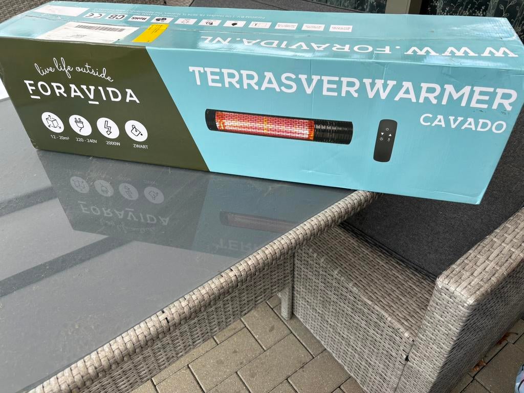 Foravida Cavado terrasverwarmer, Tuin en Terras, Ophalen, Nieuw, Elektrisch