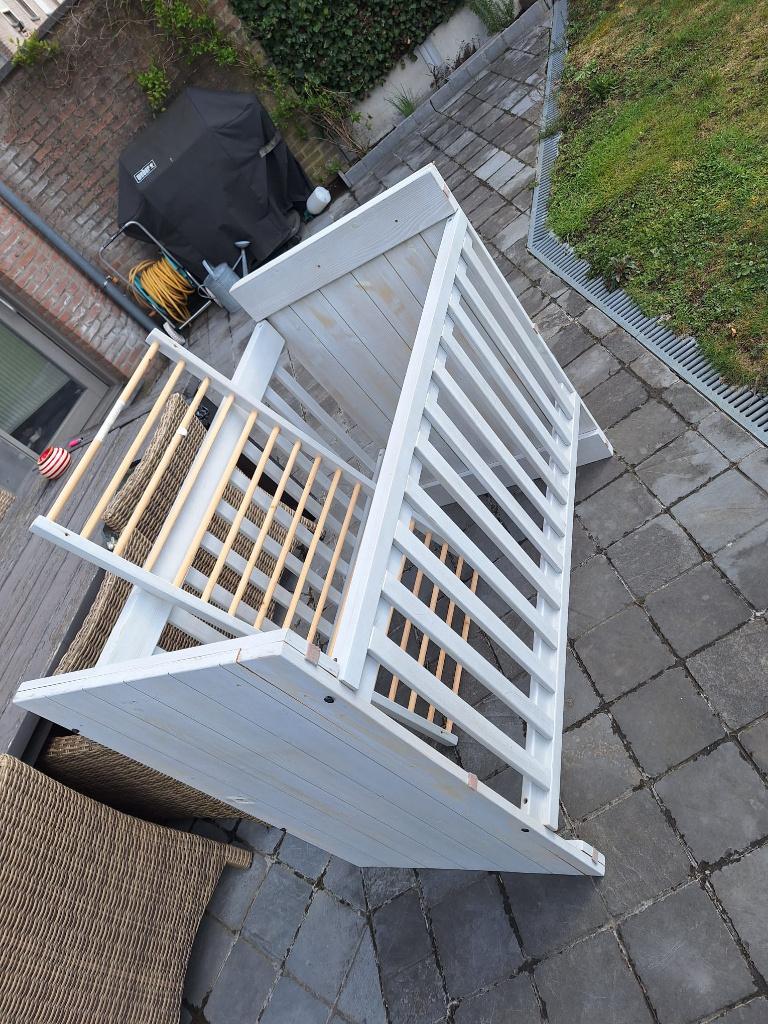 1-persoons kinderbed (90x200 cm) / ombouwbaar babybed, Kinderen en Baby's, Kinderkamer | Bedden, Gebruikt, 180 cm of meer, 85 tot 100 cm