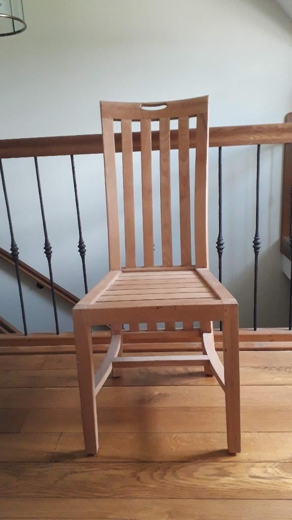 NIEUWE teak burostoel, Huis en Inrichting, Stoelen, Ophalen, Bruin, Zo goed als nieuw, Eén