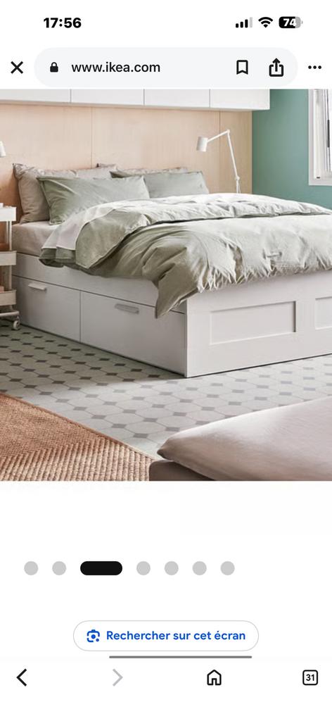 Ikea bed van 160 cm met 4 laden, Huis en Inrichting, Slaapkamer | Bedden, Ophalen, Zo goed als nieuw, 160 cm