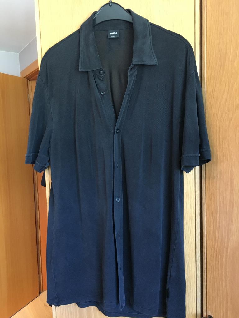 Hemd zwart Hugo Boss maat L, Zwart, Ophalen of Verzenden, Halswijdte 41/42 (L), Boss Hugo Boss