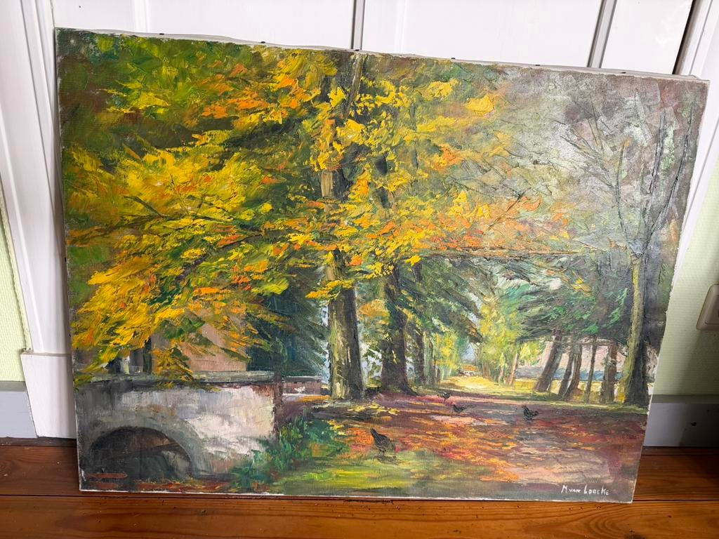 Schilderijen - bos/bomen - olie op doek, Enlèvement