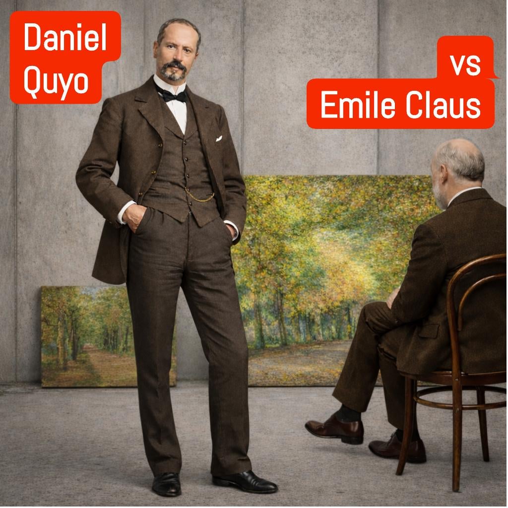 Ruelle ensoleillée bordée de platanes - Daniel Quyo, Antiquités & Art, Enlèvement