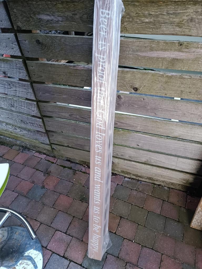 1 meter bier in hout., Ophalen