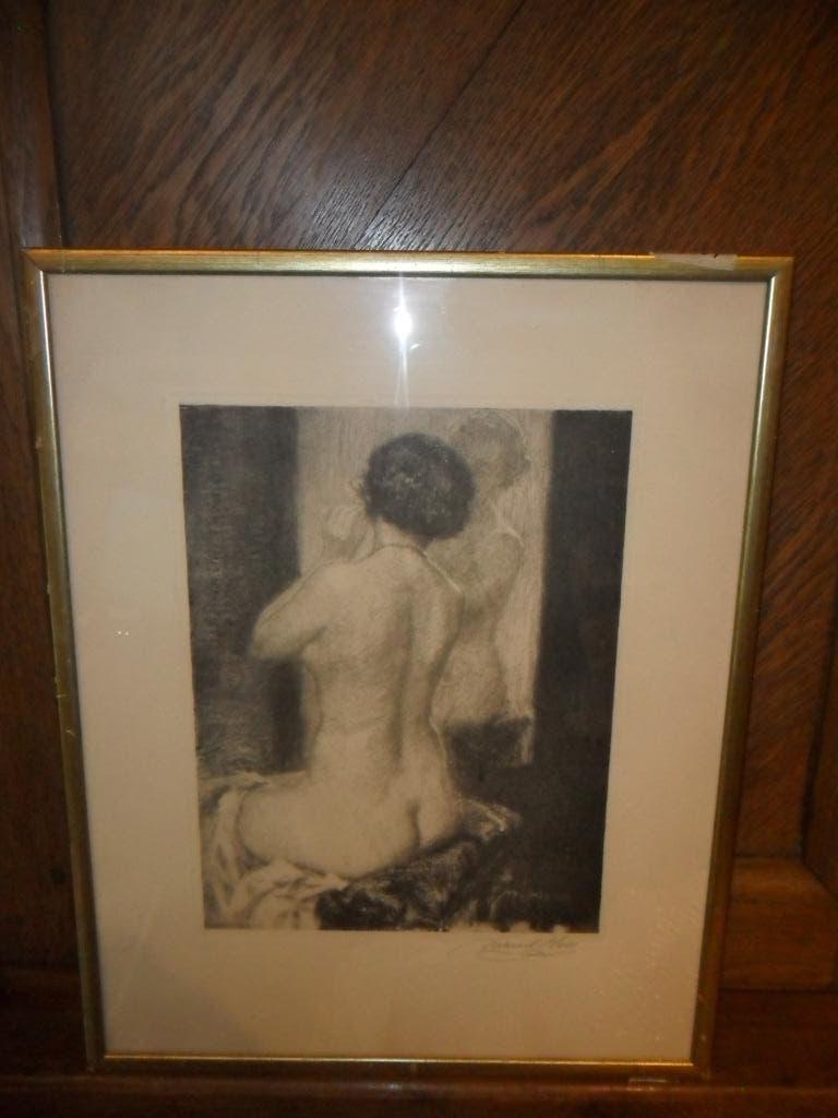 Eau forte de Marcel Hess (Bruxelles 1878 - Grimbergen, 1948), Enlèvement ou Envoi, Eau-forte, Encadré