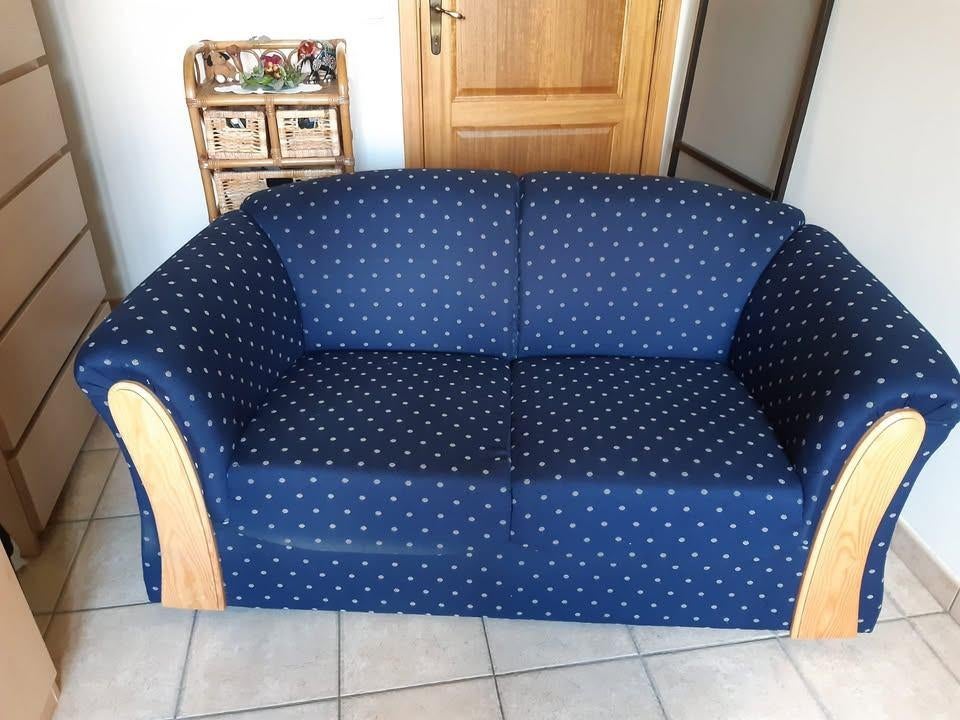 Bank - 1m50 lang - Stof/hout - Bank in perfecte staat, Huis en Inrichting, Zetels | Zetels, 150 tot 200 cm, Zo goed als nieuw