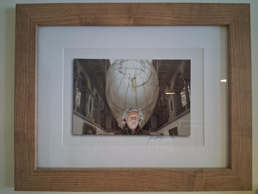 Foto panamarenko: met handtekening!!, Enlèvement ou Envoi, Encadré