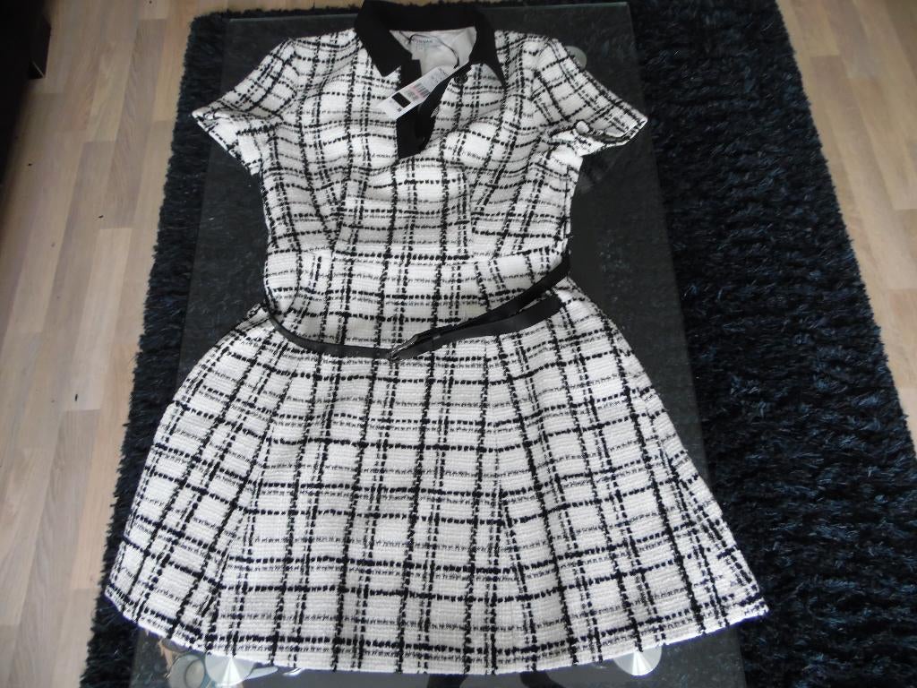 MORGAN NIEUWE JURK + RIEM, Kleding | Dames, Jurken, Nieuw, Maat 38/40 (M), Wit, Knielengte, Ophalen of Verzenden