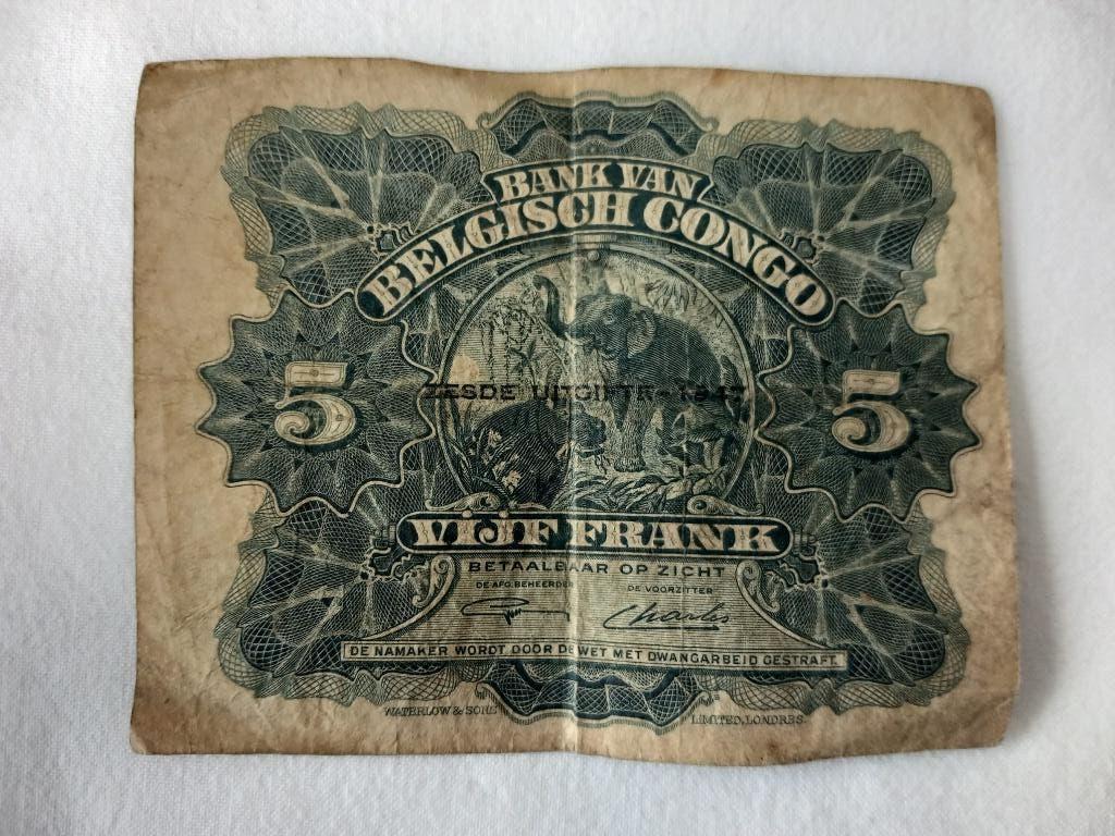 Billet de la Banque du Congo Belge, Timbres & Monnaies, Enlèvement, Autres pays, Billets en vrac