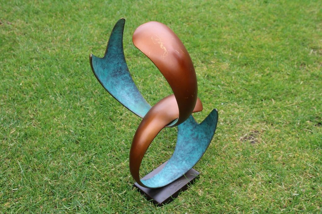 statue art moderne bronze signé BEN ., Antiquités & Art, Enlèvement ou Envoi, Bronze