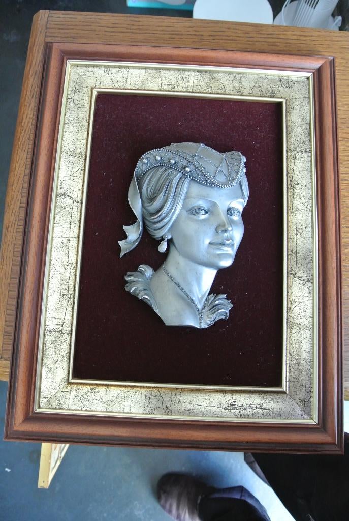 vintage kader - tin, Antiek en Kunst, Ophalen