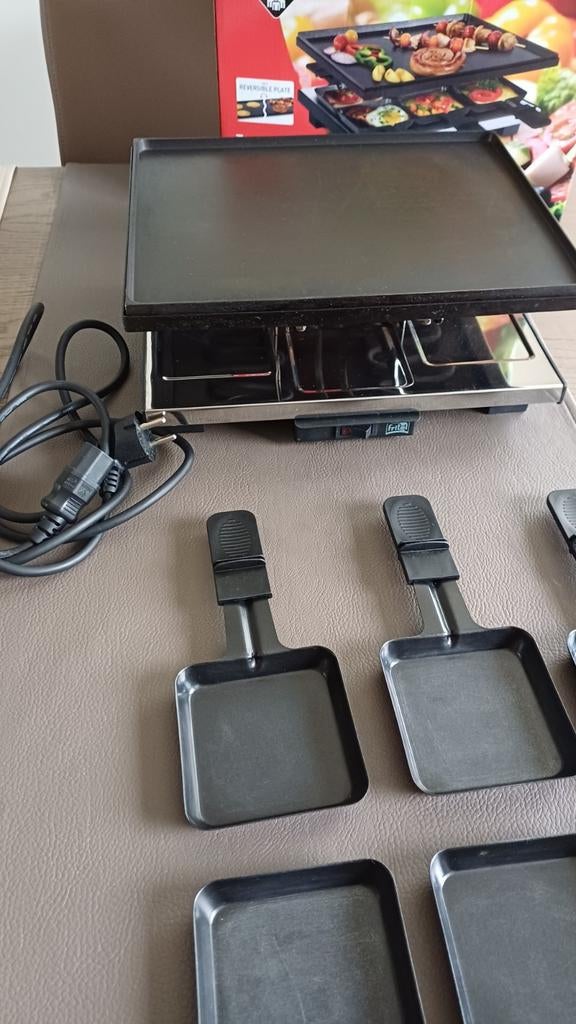 Gourmet / raclette / grill toestel van Fritel, Ophalen, Zo goed als nieuw, 4 t/m 7 personen