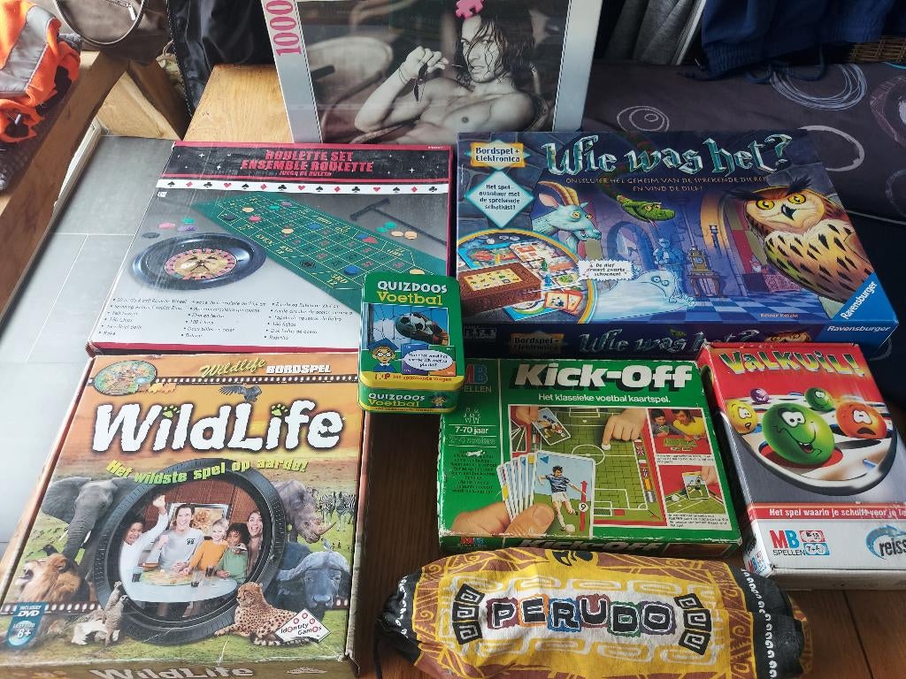 Gezelschapsspellen + kama sutra, Ophalen of Verzenden, Gebruikt