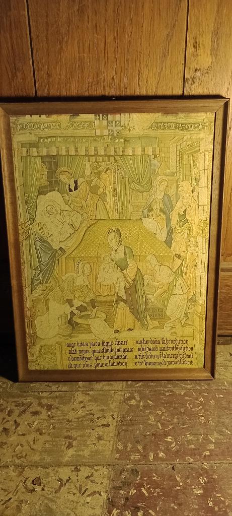 Van Ruyss d. en een religieuze gravure, 24x31, n213, Antiek en Kunst, Kunst | Etsen en Gravures, Ophalen of Verzenden