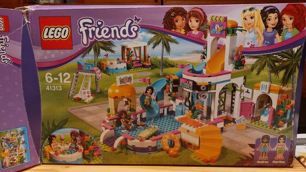 lego friends set 41313 zwembad, Ophalen of Verzenden, Gebruikt, Lego