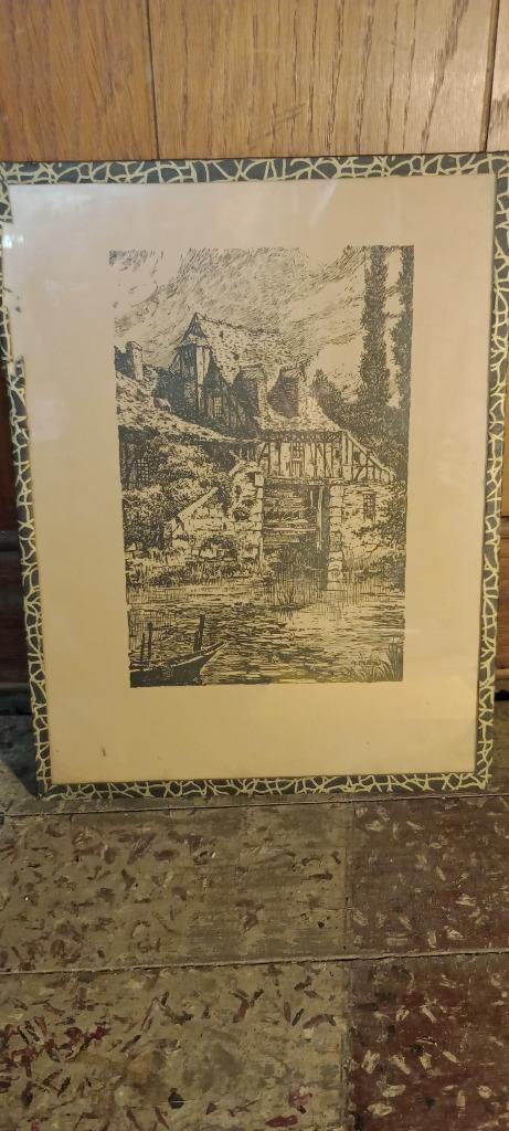 Gravure Alfred Menu, 25x32, n230, Antiquités & Art, Enlèvement ou Envoi