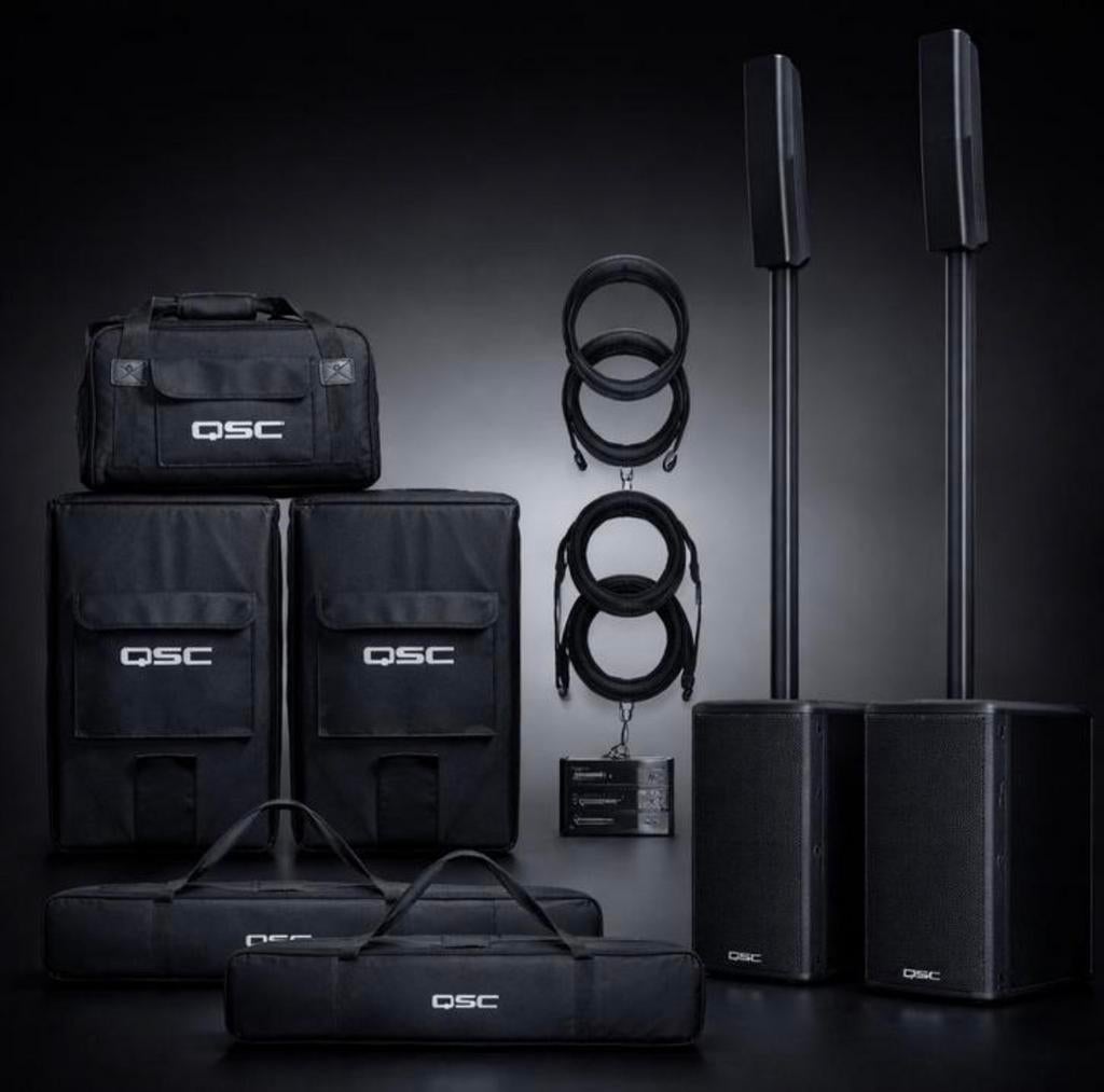 Qsc KC12 duo compleet, Audio, Tv en Foto, Luidsprekerboxen, Zo goed als nieuw, Subwoofer, Ophalen