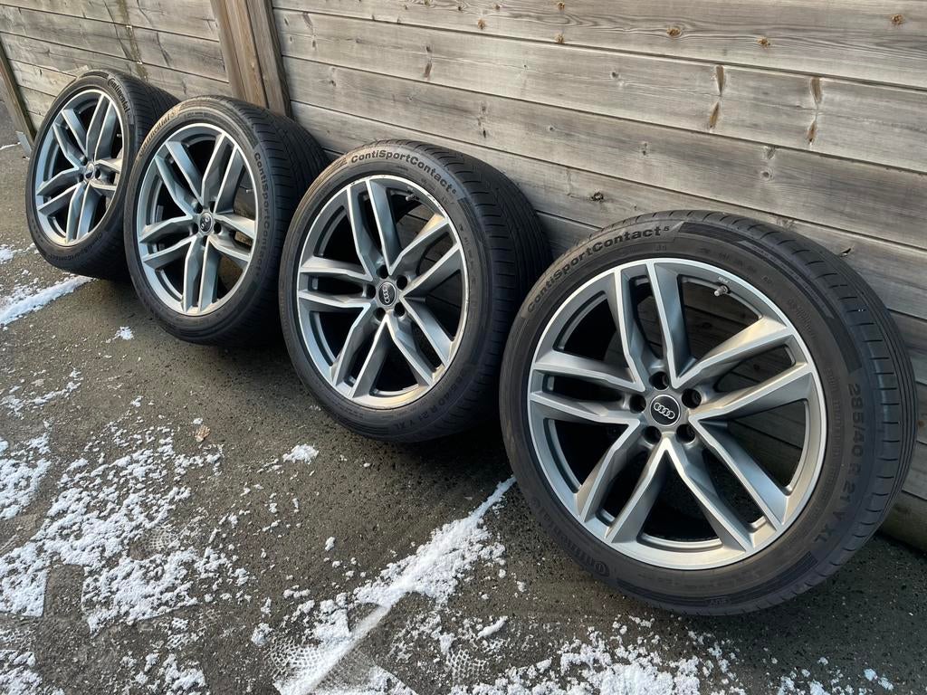 Audi Q7 wielen 21 inch Originieel audi- vaste prijs, Auto-onderdelen, Banden en Velgen, Ophalen, Gebruikt, 285 mm, Banden en Velgen