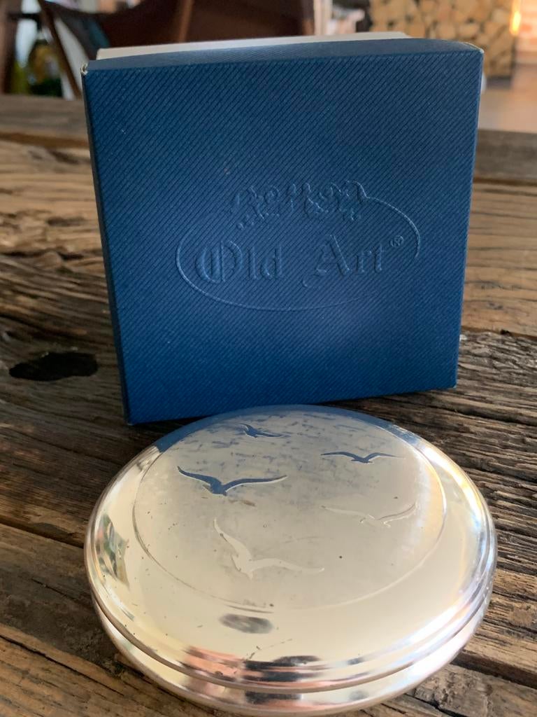 Vintage silver plated box - snuifdoos, poederdoos, Ophalen of Verzenden, Zo goed als nieuw