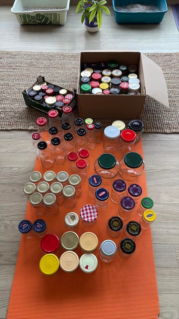 Bocaux et bouteilles en verre (différentes tailles), Collections, Verres & Petits Verres, Comme neuf, Autres types, Enlèvement ou Envoi