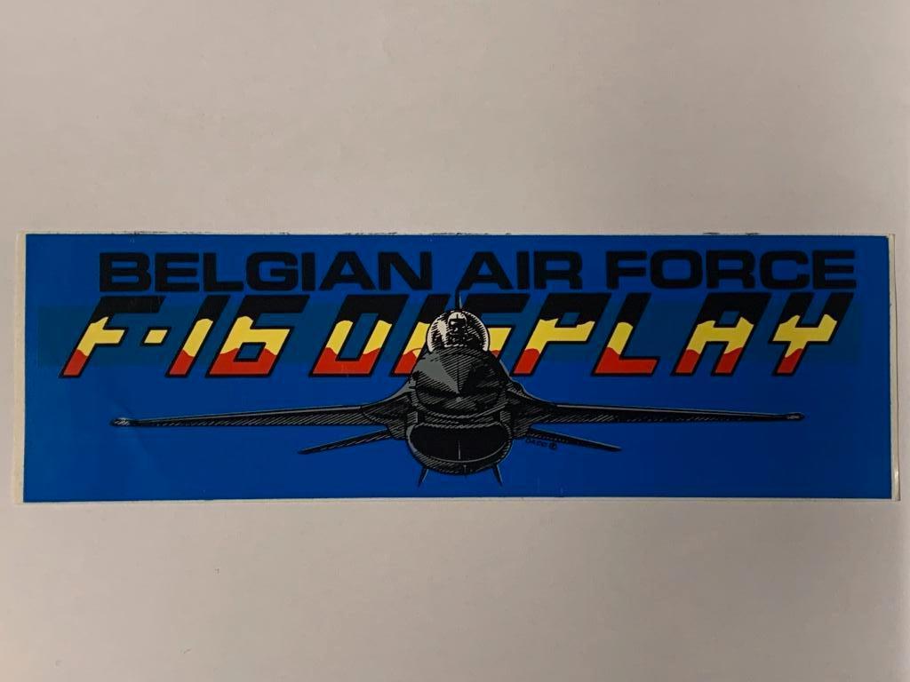 Sticker F-16 Solo Display Belgian Air Force, Collections, Enlèvement ou Envoi, Armée de l'air, Autres types