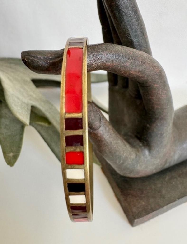 Isabel MARANT   -   kleurige "bangle" bracelet, Ophalen of Verzenden, Zo goed als nieuw, Rood, Staal