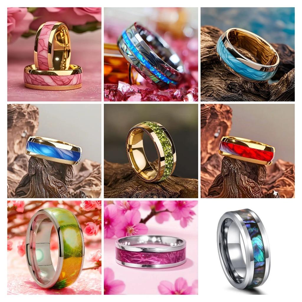 RVS bandringen zilver/goud, Handtassen en Accessoires, Ringen, Nieuw, Dame of Heer, 17 tot 18, IJzer of Staal, Verzenden