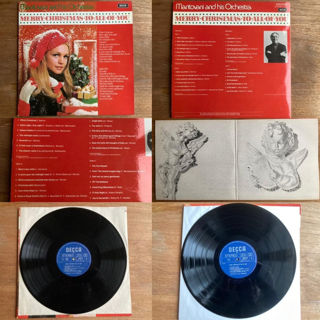Vintage kerstmuziek Mantovani orkest LP vinyl dubbelaar, Diversen, Ophalen of Verzenden, Zo goed als nieuw