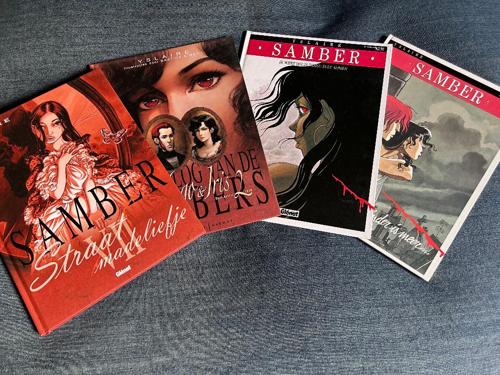 4 strips uit de reeks SAMBER, Boeken, Stripverhalen, Zo goed als nieuw, Meerdere stripboeken, Ophalen of Verzenden