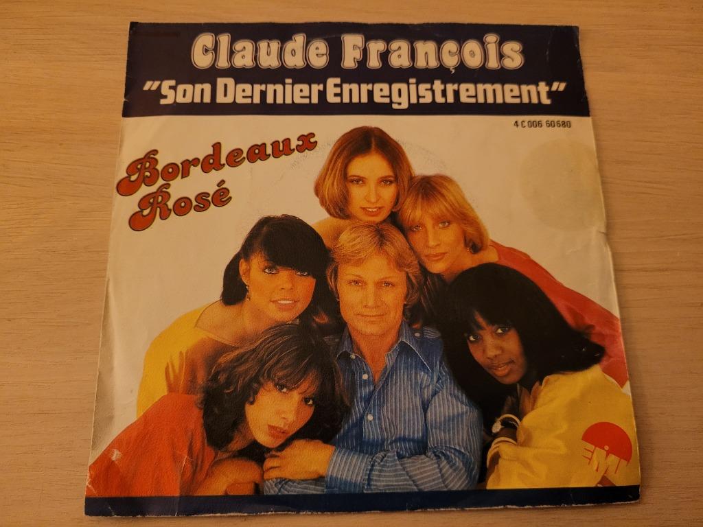 disque vinyl 45 tours Claude François – Bordeaux Rosé, CD & DVD, Vinyles | Pop, Comme neuf, Enlèvement ou Envoi