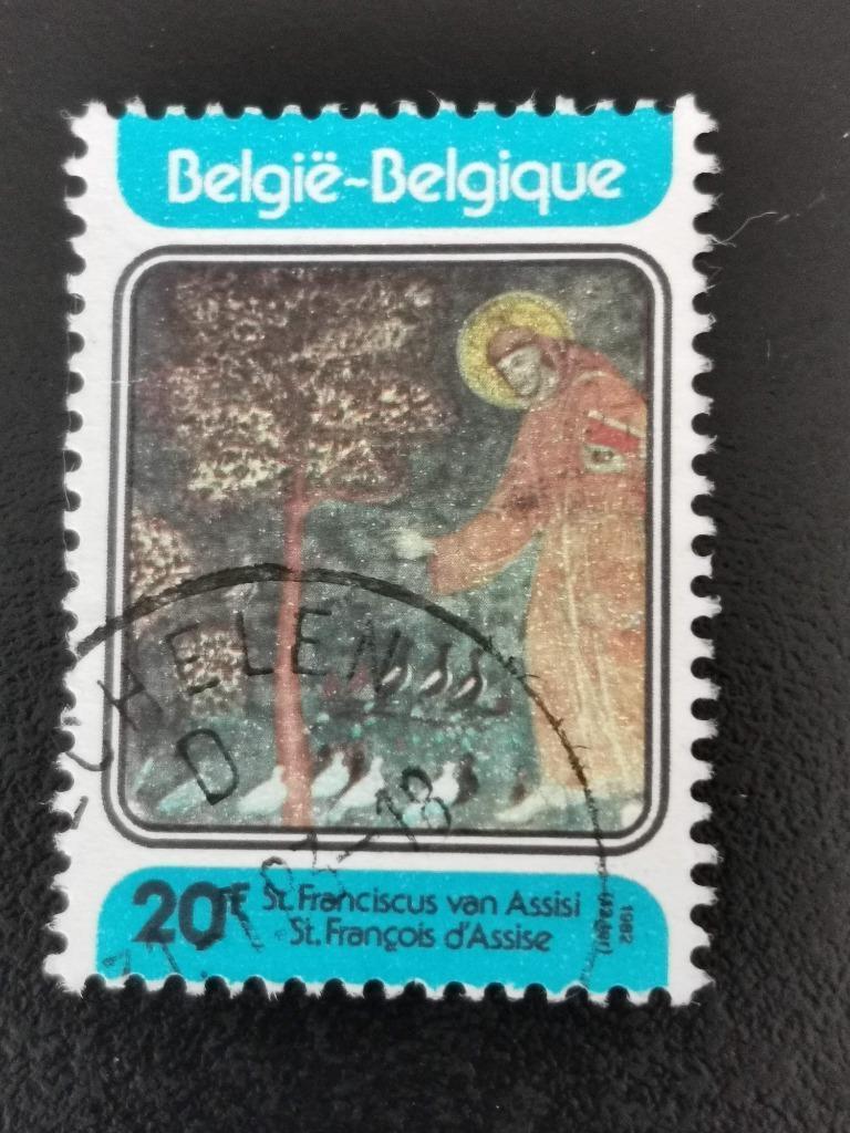 Belgique 1982 - 800e anniversaire  de François d'Assisi, Enlèvement ou Envoi, Affranchi
