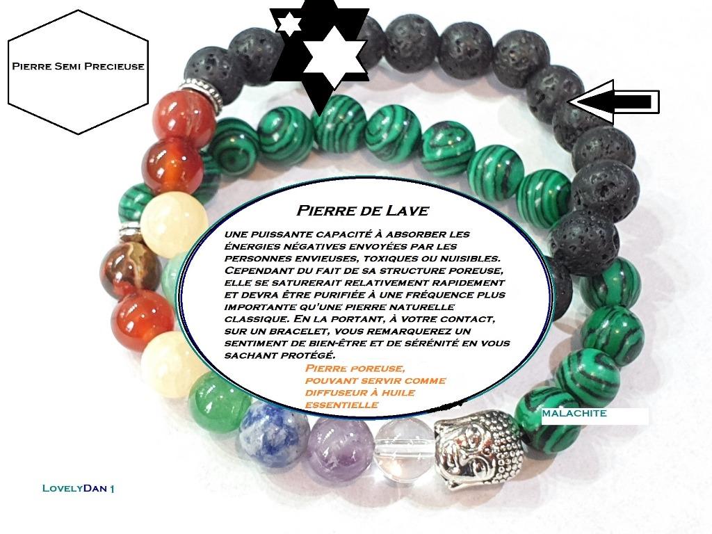 Armband 1 Boeddhistische Halfedelsteen Malachiet en 7 p, Handtassen en Accessoires, Edelstenen, Nieuw, Verzenden