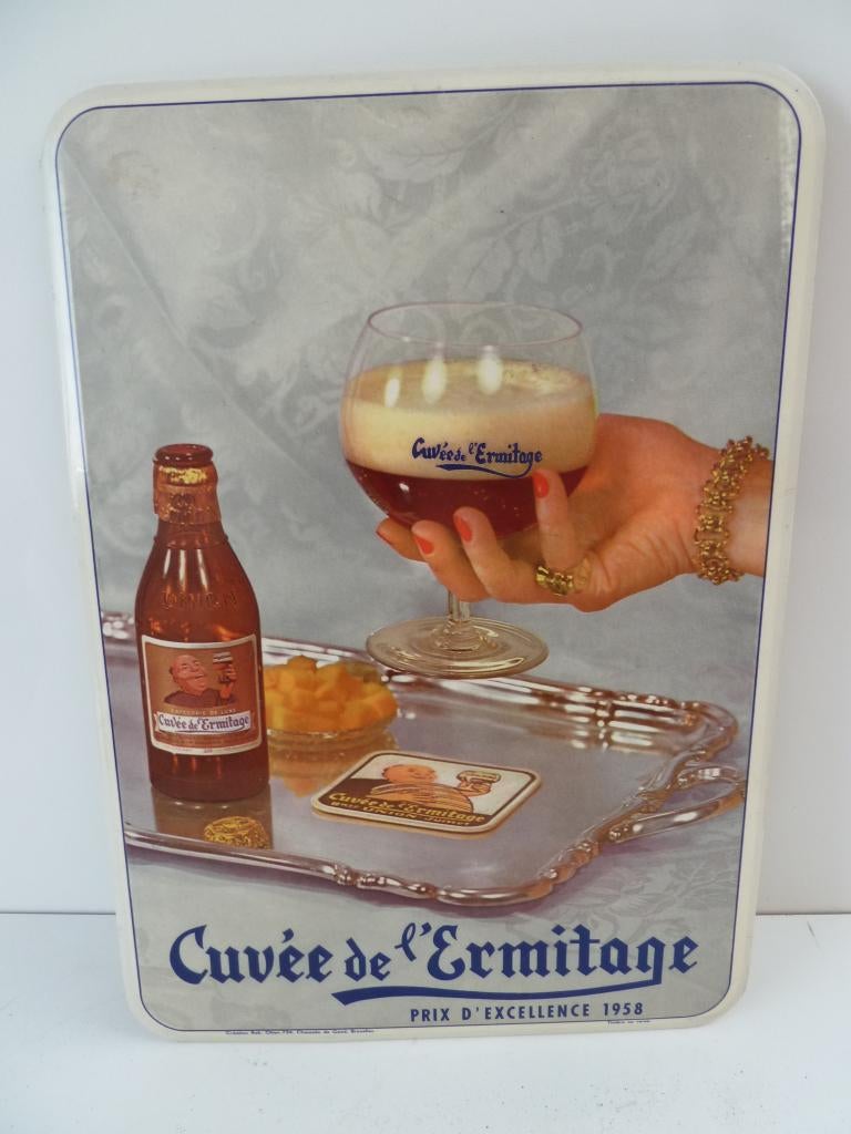 plaque publicitaire no plaque émaillée mancave expo 1958, Collections, Enlèvement ou Envoi, Panneau publicitaire