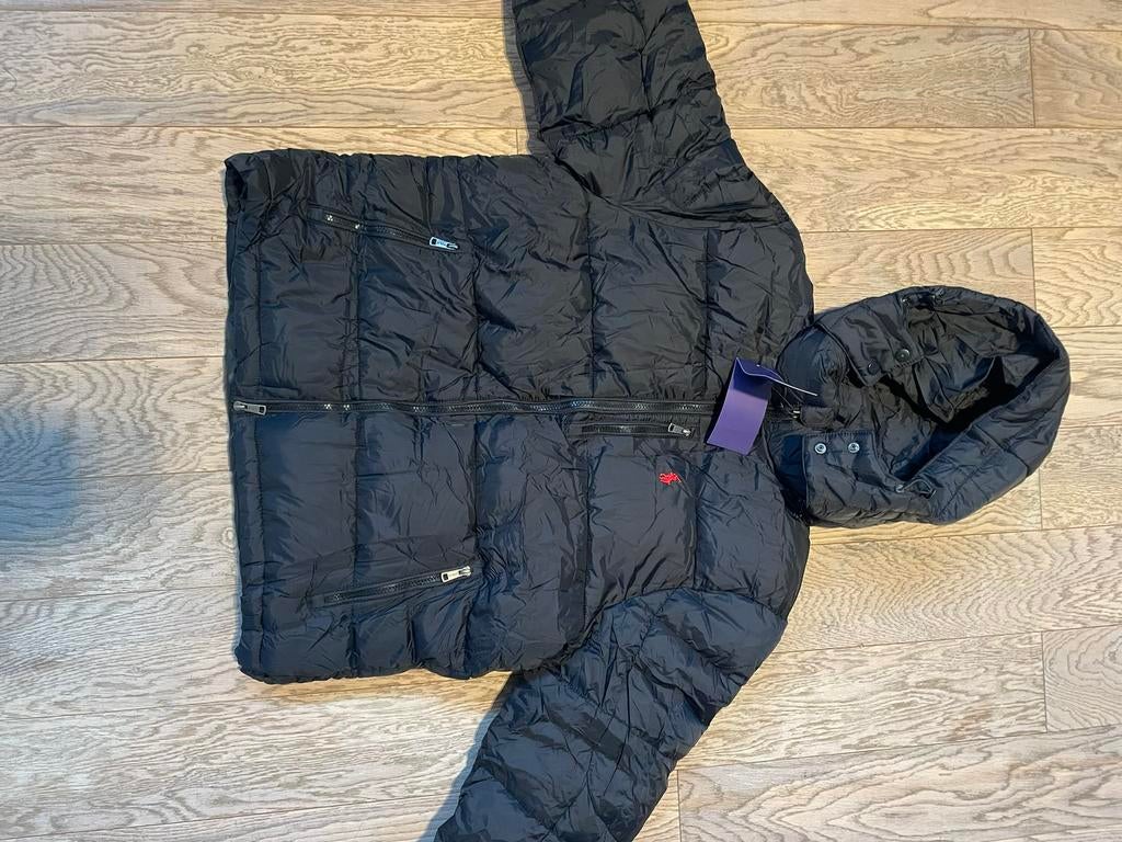 Nieuwe zwarte Ralph Lauren winterjas met capuchon, Maat 48/50 (M), Zwart, Ralph Lauren, Ophalen of Verzenden