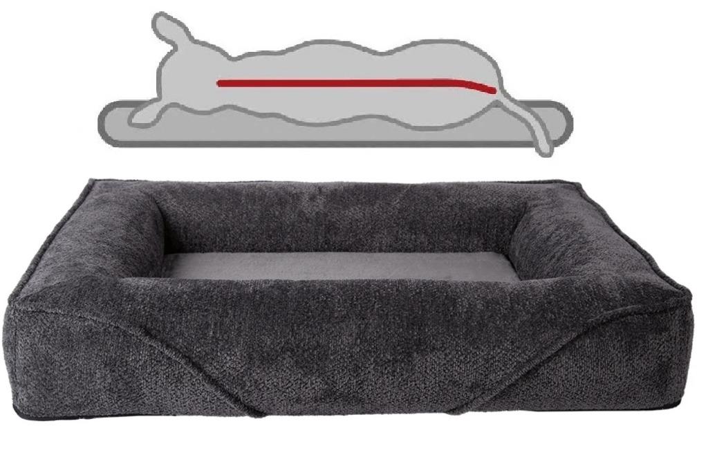 Orthopedische Hondenmand Korfu Antraciet M, Dieren en Toebehoren, Ophalen, Nieuw, Pluche