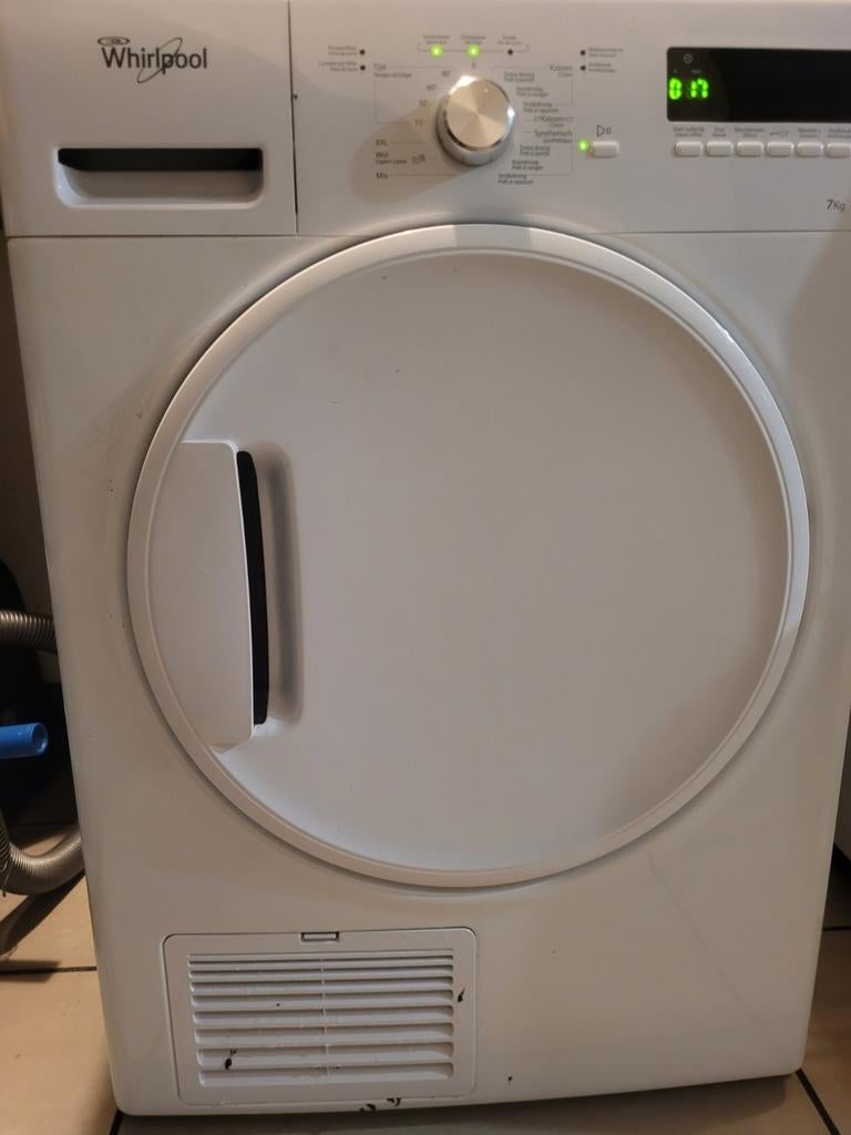 Whirpooldroger 7 kg A++, Ophalen, Zo goed als nieuw