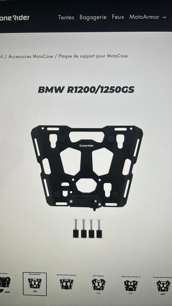 Lone Rider BMW R 1200 en 1250 GS topcase plaat nieuw, Motoren, Accessoires | Koffers en Tassen, Ophalen, Nieuw