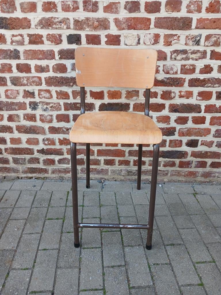 Vintage labostoel, Maison & Meubles, Tabourets de bar, Métal, Enlèvement