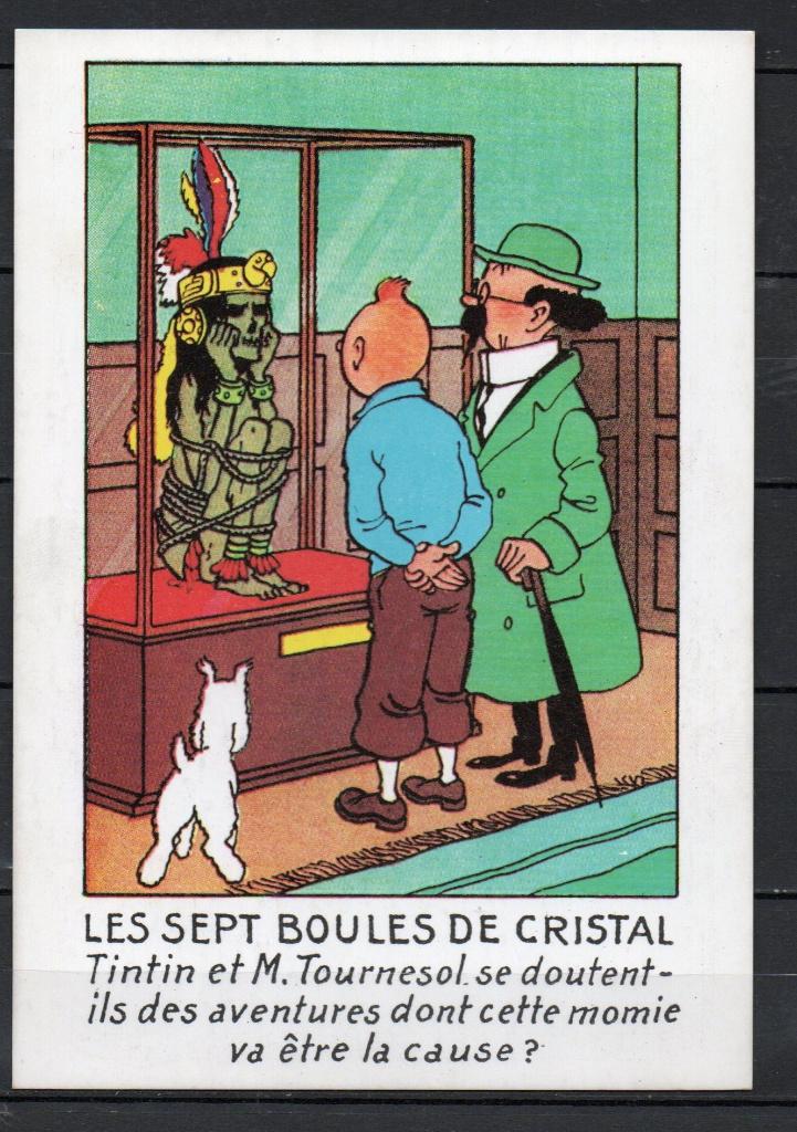 Carte postale :  Tintin/ L'affaire Les 7 boules de cristal, Collections, Enlèvement