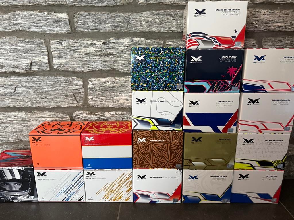 Max verstappen helmen 1.2, Verzamelen, Automerken, Motoren en Formule 1, Ophalen, Zo goed als nieuw