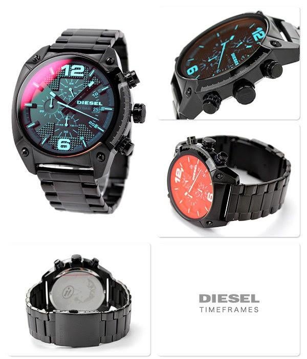 Diesel DZ4316 Overflow Horloge 49mm 10ATM, Handtassen en Accessoires, Horloges | Heren, Ophalen of Verzenden, Gebruikt, Polshorloge