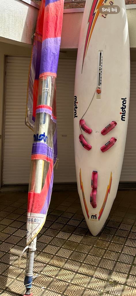 Vente de 2 planches à voile + voiles et accessoires., Ensemble complet, Enlèvement, Utilisé, Avec aileron(s)