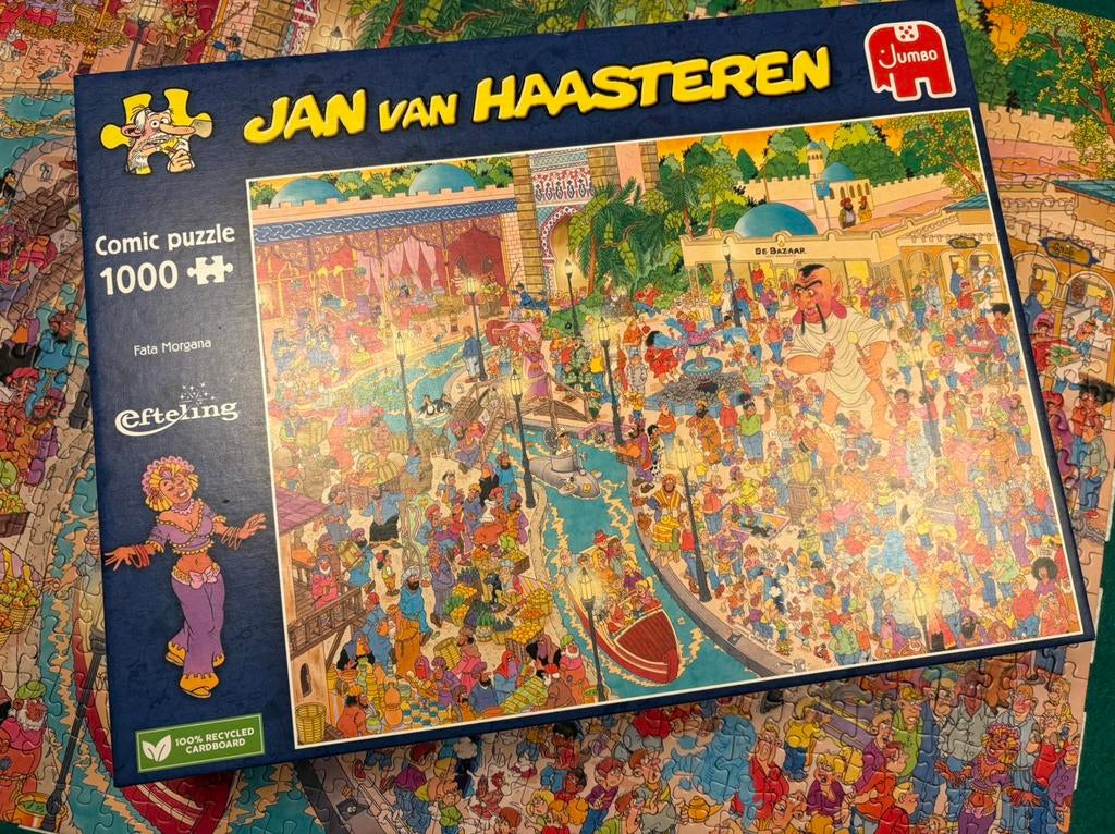 jan van haasteren - de efteling - 1000 stukjed, Ophalen of Verzenden, 500 t/m 1500 stukjes, Zo goed als nieuw, Legpuzzel